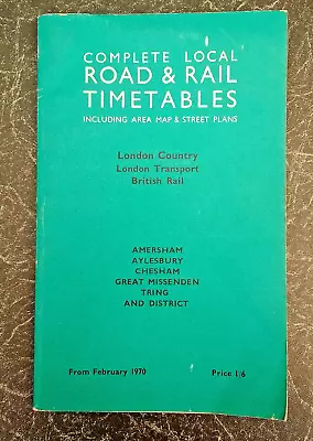 London Country Complete Local Road & Rail Timetables. February 1970. Amersham • £8.25