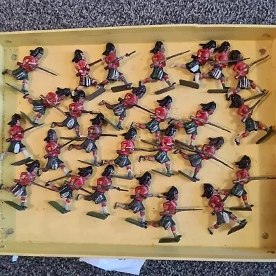  Britains 54mm Highlanders Charging. Metal Figures. • $24.65