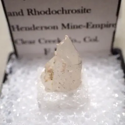 $24.90 • Buy Rhodochrosite, Molybdenite On Quartz, Henderson Mine, Clear Creek Co., Colorado