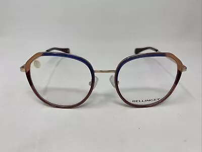 Bellinger Arc X2 52/20-135 C 469 Purple Blue Gold Eyeglasses Frame V955 • $91.38