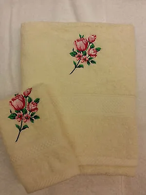 £14 • Buy Personalised Large Rose Towel Set Christmas Gift Pres Hand Towel And Face Cloth