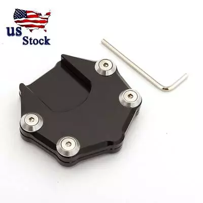 Motorcycle Side Stand Enlarge Foot Plate Kickstand Extension Pad Universal Black • $8.99