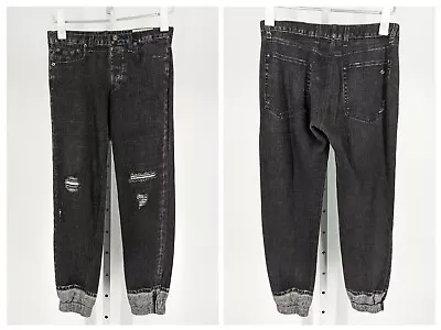 Rag & Bone Miramar Trompe L'oeil  Thrashed Jeans Sweatpants Print XS Japan • $119