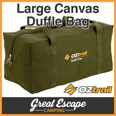 $41.90 • Buy OZtrail Canvas Duffle Bag Large Heavy Duty Canvas Luggage 