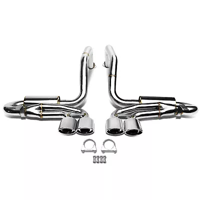 $347.38 • Buy Fit 97-04 Chevy Corvette C5/Z06 Ls Quad 4.25  Oval Tip Catback/Axle-Back Exhaust