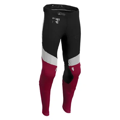 Thor Prime Strike Black White And Maroon MX Off Road Pants Men's Sizes 28 - 38 • $64.99