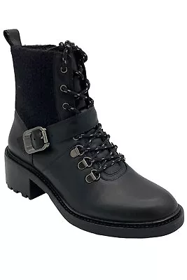 Vince Camuto Leather Or Suede Lace-Up Boots Kainder Black • $69.99