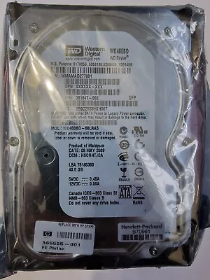 Western Digital 40GBInternal7200 RPM8.89 Cm (3.5 ) WD400BD • £20