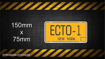 £2.49 • Buy ECTO 1 Ghostbusters Sticker Car Number Plate Decal 150 X 75mm