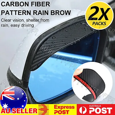 2PCS Car Rear View Side Mirror Rain Board Eyebrow Guard Sun Visor Accessorie AUS • $3.75