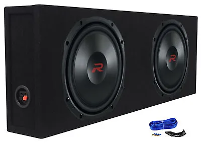 (2) Alpine RS-W12D4 12” 600w RMS Shallow Subwoofers DVC Slim Subs+Enclosure Box • $1299.90