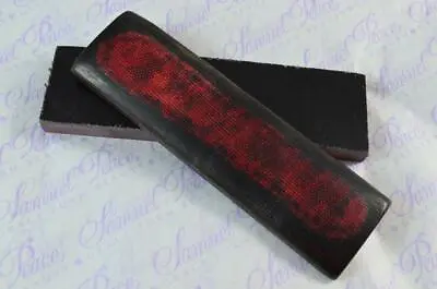 Pair Of Red & Black Canvas Micarta Knife Scales Knife Making Parts Micarta Blank • $12.43