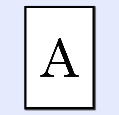 £4.99 • Buy Monochrome Letter Print Personalized Initial Typography Art Print Wall Prints