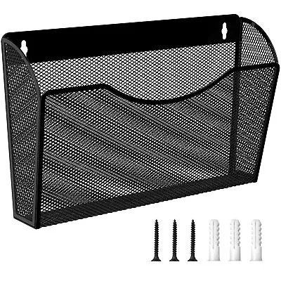 Wall File Organizer Mesh Hanging File Organizer Metal Wall File Pocket Organi... • $30.99