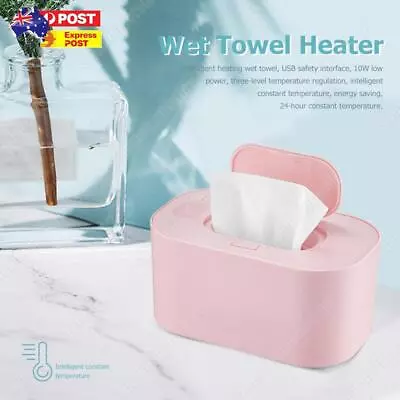 OZ USB Baby Wet Wipes Heater Home Car Tissue Paper Warmer Warming Box (Pink) • $18.98