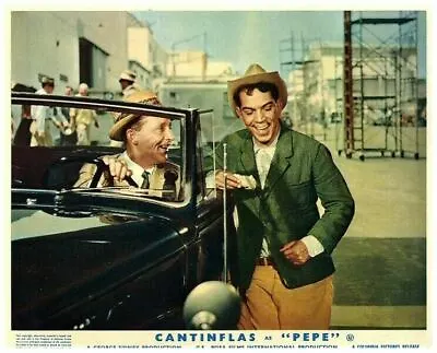 Pepe Original Lobby Card Cantinflas Bing Crosby Talking In Vintage Car 1960 • $42.44