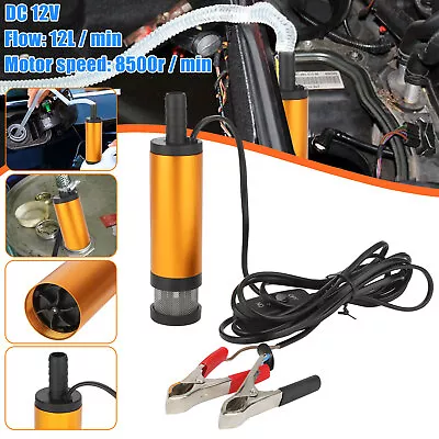 12V Mini Refueling Submersible Diesel Electric Fuel Water Oil Transfer Drum Pump • $14.48