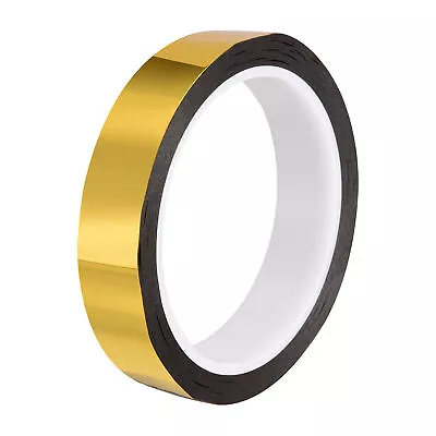 Gold Tone Metalized Mylar Tape 25mm X 50m/164ft Decor Tape For Graphic Arts • $12.24