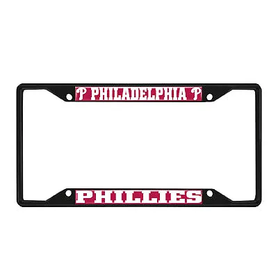 Fanmats MLB Philadelphia Phillies Black Metal License Plate Frame  • $14.49