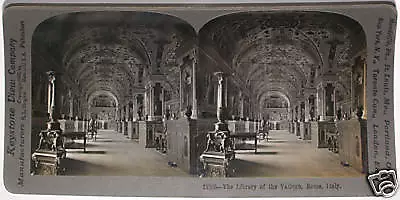 Keystone Stereoview Vatican Library Rome Italy From 1900's 72 Card Set #11205 • $0.99