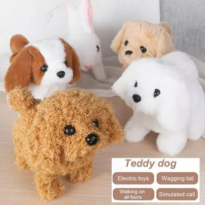 £8.89 • Buy Electronic Puppy Robot Plush Dog Walking Barking Wagging Tail  Dog Toy Kids Gift