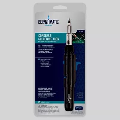 BERNZOMATIC CORDLESS SOLDERING IRON ~ Micro Butane Hobby Crafts ST500 NEW • $35.72