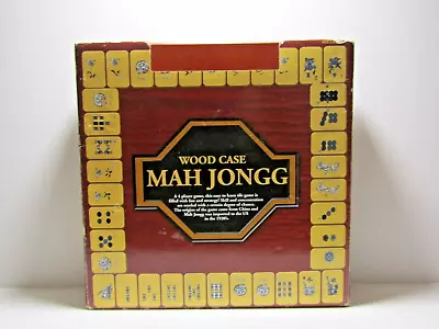 Wood Case Mah Jongg Game By Cardinal 166 Tiles 100 Chips 4 Racks 3 Dice NEW • $59.99