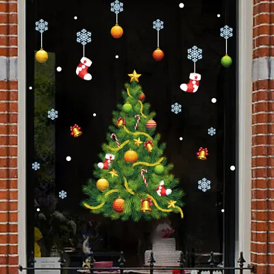$8.90 • Buy 32  Christmas Tree Wall Sticker Window Decals Removable Home Store Xmas Decor US