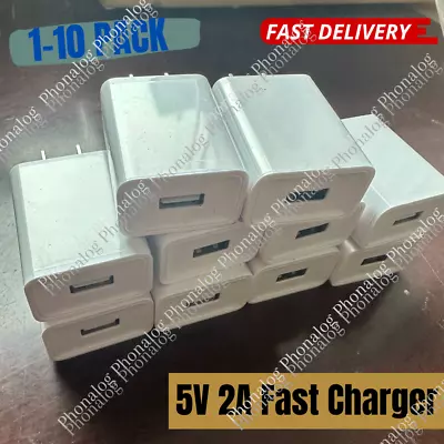 US Plug 5V 2A USB Port Wall Charger AC-DC Power Adapter Converter 1-10 Bulk Lot • $7.56