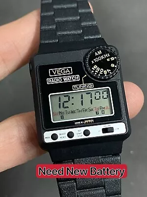 Rare Vintage CITIZEN Vega Radio Watch Digital Watch  Need New Battery • $165