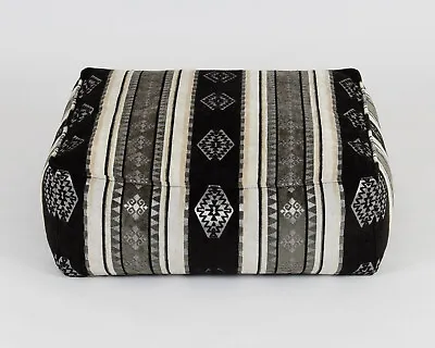 Kilim Pattern Tribal Moroccan Bohemian Pouf Ottoman Bean Bag Floor Cushion Cover • $58