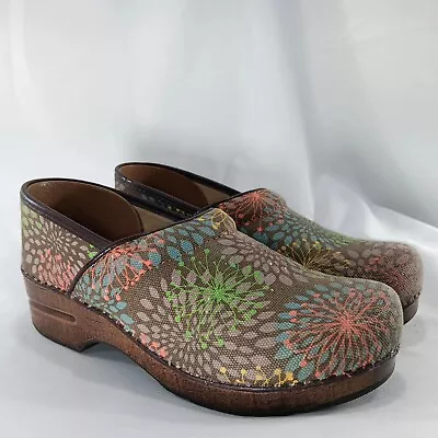 Dansko Womens Size 40 Us 9.5-10 Clogs Starburst Vegan Multicolored Fabric Dansko • $25