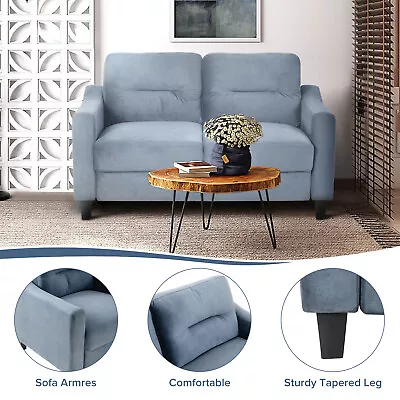 Modern Velvet Loveseat Sofa  Couch Living Room Bedroom Sofa • $297.76