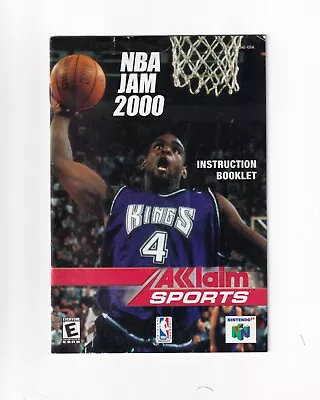 NBA Jam 2000 - Authentic Nintendo 64 N64 Manual Instruction Booklet • $24.95