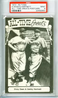 1973-80 TCMA All Time Greats DIZZY DEAN & GABBY HARTNETT Chicago Cubs MINT PSA 9 • $38.88