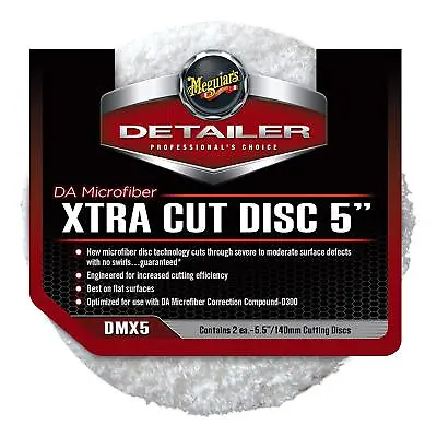 Meguiars DMX5 DA Microfiber Xtra Cutting Discs 5 Inch (2 Pack) • $24.54