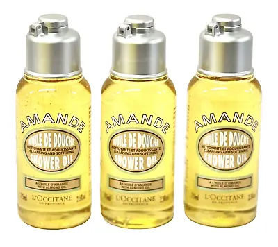 NEW L'Occitane AMANDE ALMOND Shower Oil  *75ml X 3/FREE POSTAGE* • £15.99