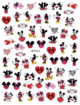 Disney Mickey/Minnie Mouse Cartoon Nail Art Water Decals-WG962 • $3