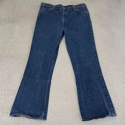 Levis Jeans Mens 38x31 646 Bell Bottom Flared Orange Tab Blue Vintage 70s • $149.95