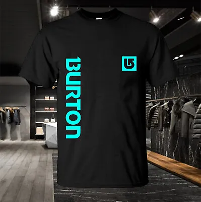 Mens Clothing Tshirt Short Sleeve Unisex Burton Logo Black Color Short Sleeve • $19.50