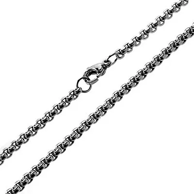 Surgical Stainless Steel Rolo Chain Necklace 3mm 18-30 Inch Mens Womens • $13.99