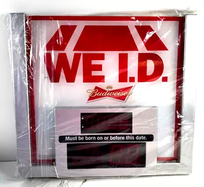 Vtg 2013 Budweiser We I.D. Electronic Advertising Store Display Sign MINT • $249.99