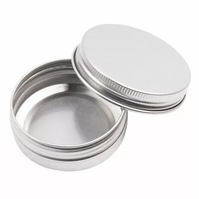 Small Mini Round Tin Can Storage Boxes Metal For Jewelry Container 30ml W/Lids • $5.59