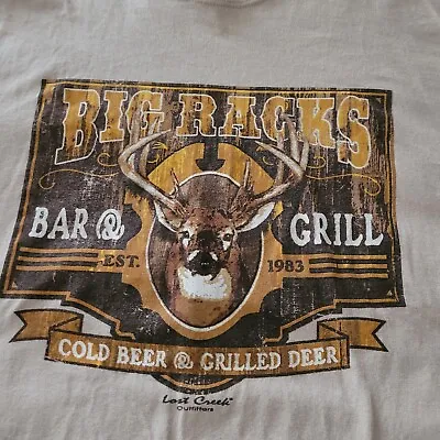 Big Racks Bar & Grill  Deer Hunters T Shirt Size Large • $9.50
