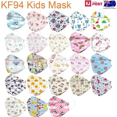 10-50Pcs KF94 Kids Face Masks Children's Protection 3D Disposable Mask 4 Layer • $9.49