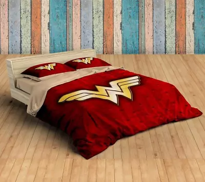 Movies Gift For Fans Wonder Woman Full Bedding Duvet Cover Set (4pcs) • £77.15