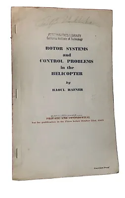 Vintage Helicopter Research 1947 Raoul Hafner Bristol Airplane Co 1947  • $57.95