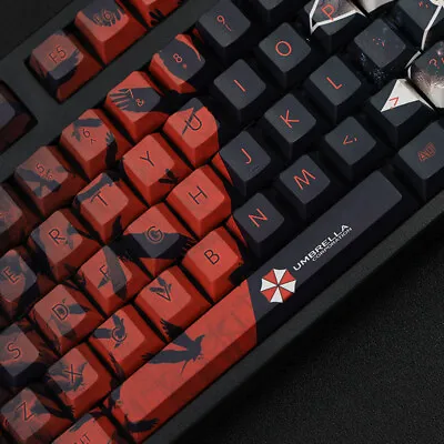 Resident Evil Umbrella Corporation Red Black PBT Keycap For Cherry MX Mechanical • $36.78