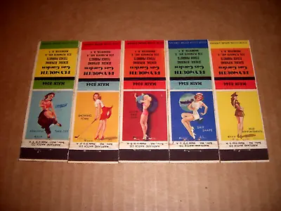 5 MERLIN Pin-up GIRLS 1940 Maryland MATCHBOOK COVERS  SET #1 Home Front • $19.99