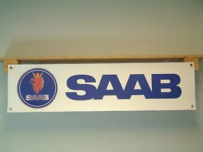 Saab Banner Car Workshop Vehicle Garage Pvc Wall Display 900 Turbo Aero 9000 • $18.82